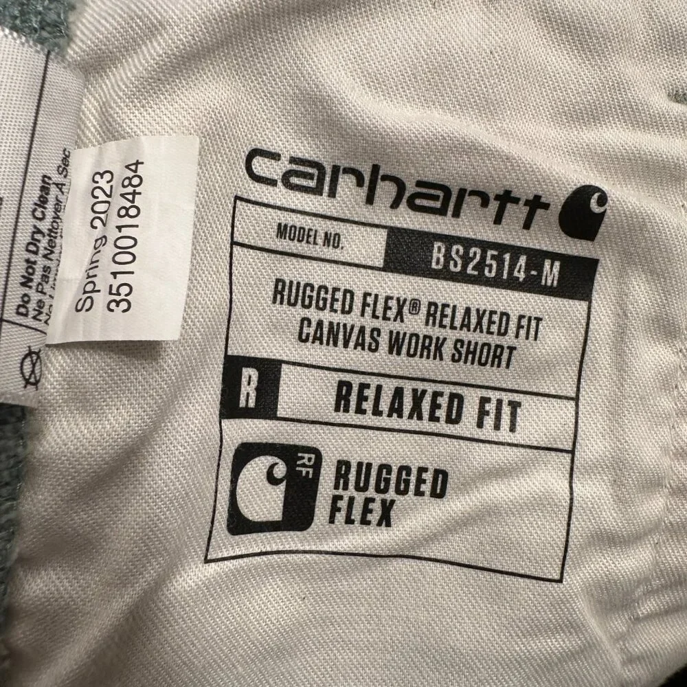 Carhartt | Lot of 2 Men's 36 Rugged Flex Relaxed Fit Canvas Work Shorts BS2514-M - Picture 9 of 16